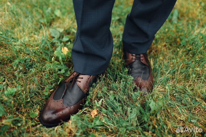 Мужской костюм тройка темно-синий