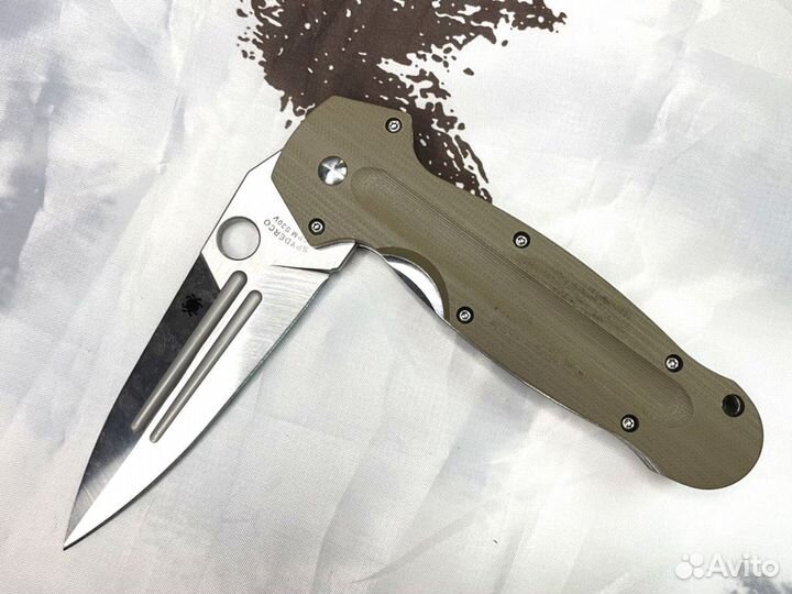 Нож складной spyderco EuroEdge зеленый (CPM S30V)