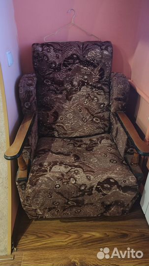 Диван раскладной бу и кресло 2 шт