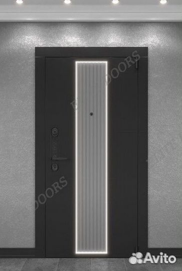 Дизайнерская входная дверь с подсветкой