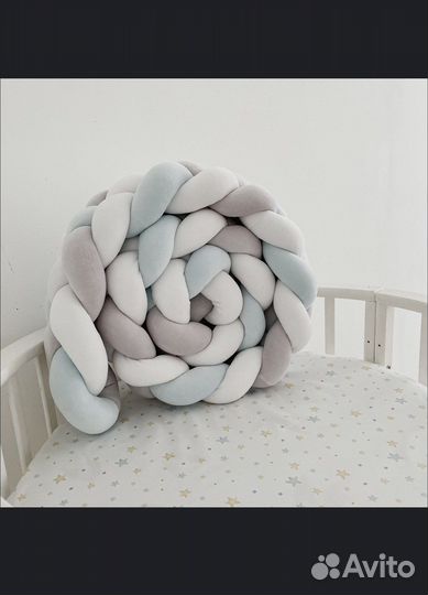 Бортик коса в кроватку