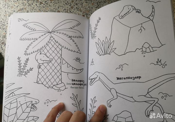 Новая раскраска ид Нигма Цветные динозаврики 64стр