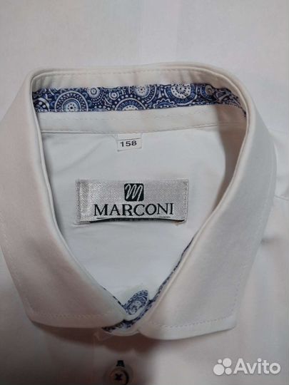 Мужская белая рубашка marconi