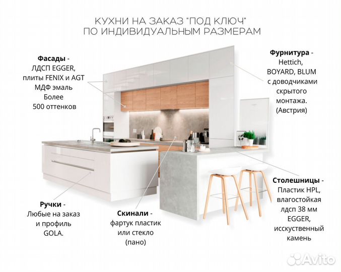 Кухонный гарнитур по размерам заказчика