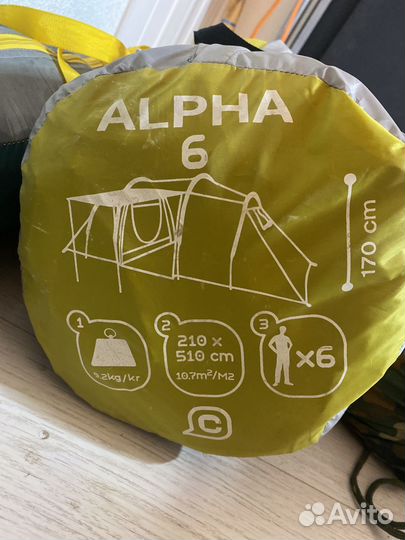 Палатка туристическая 6 местная Alpha 6