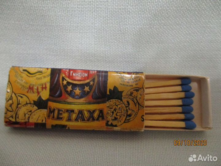 Футляр для спичек, спички metaxa