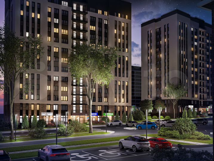 3-к. квартира, 68,4 м², 17/17 эт.