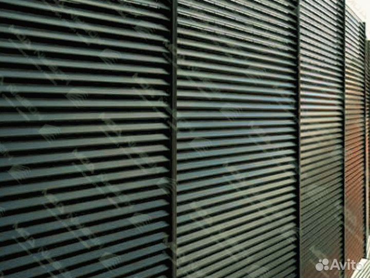 Забор жалюзи металлический