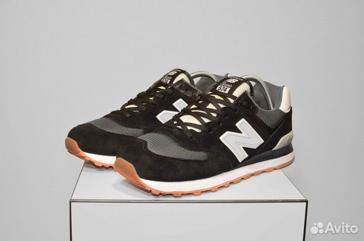 New Balance 574 (42-46, Черные, Актуальные)