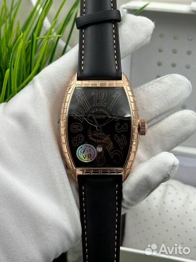 Премиальные часы Franck Muller с кожанным ремешком