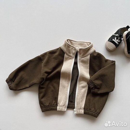 Детская винтажная куртка-кардиган Толстовка Куртка