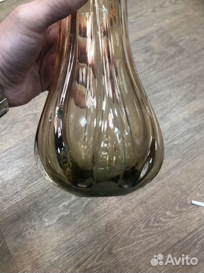 Ваза цветное чешское стекло