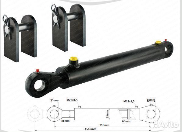 Гидравлический цилиндр двустороннего действия