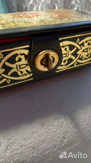 Шкатулка, натур.кожа