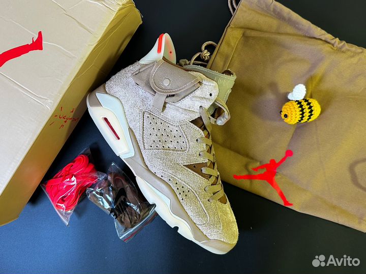 Travis Scott Nike Air Jordan 6 British Khaki Прем