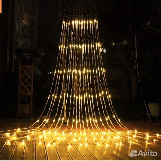Гирлянда водопад 3*3. Доставка бесплатно