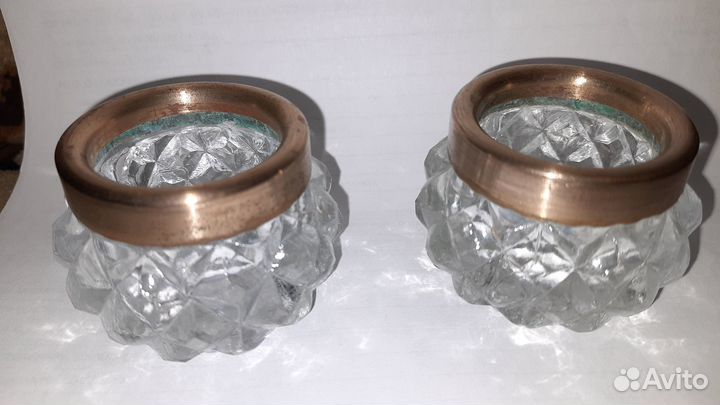 Солонка хрустальная с крыжечкой
