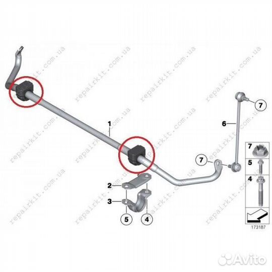 Втулки стабилизатора BMW F01 F02 31356793101