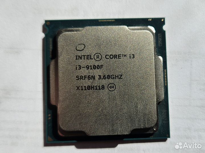 Новый процессор Intel Core i3 9100F, OEM