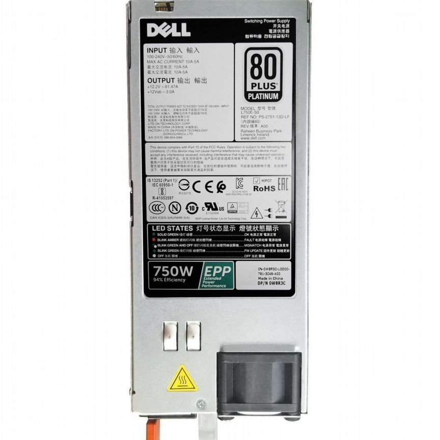 [W8R3C] Резервный Блок Питания Dell 750w W8r3c