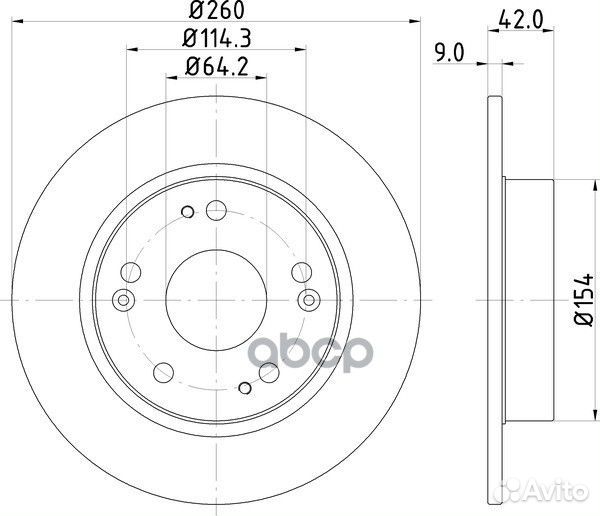 Диск тормозной зад ND8003K nisshinbo