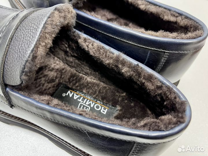 Туфли мужские кожаные на меху