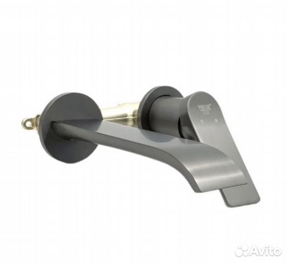 Встраиваемый смеситель для раковины графитовый