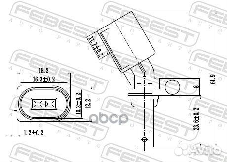 Датчик ABS задний левый 23606008 Febest
