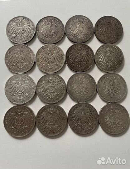 5 марок 1913 года Пруссия коллекция монет германия