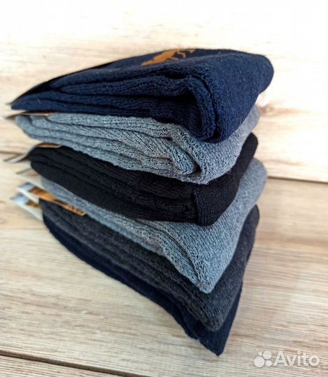 Носки теплые зимние термо мужские упаковка 12 пар