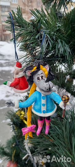 Елочные ватные игрушки по мультикам СССР