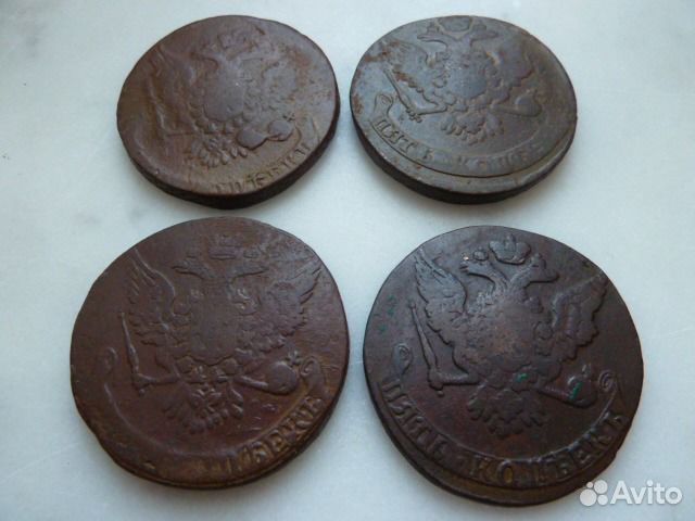 5 копеек 1758 1759 1760 1761