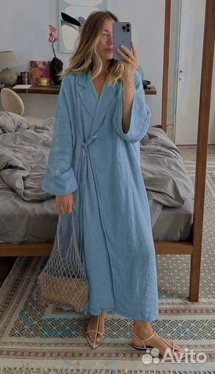 Льняное платье женское