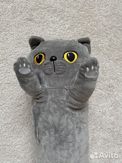 Подушка антистресс кот-батон 100 см