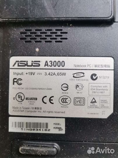 Ноутбук asus a3000