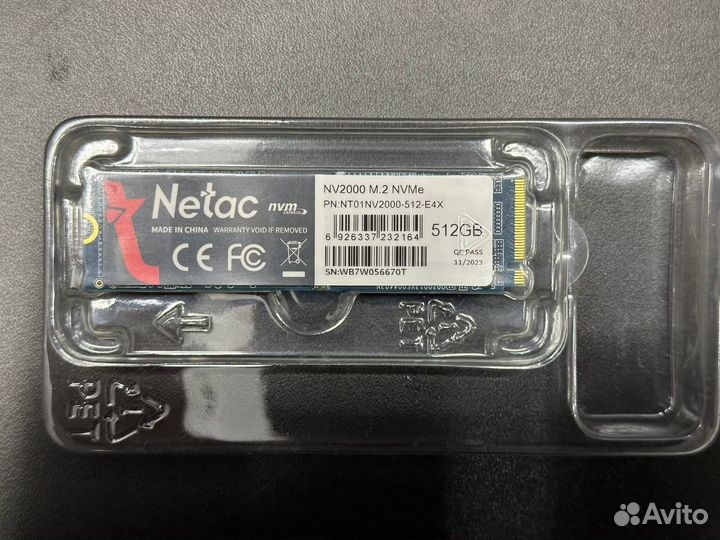 SSD M2 nvme Netac 512Gb