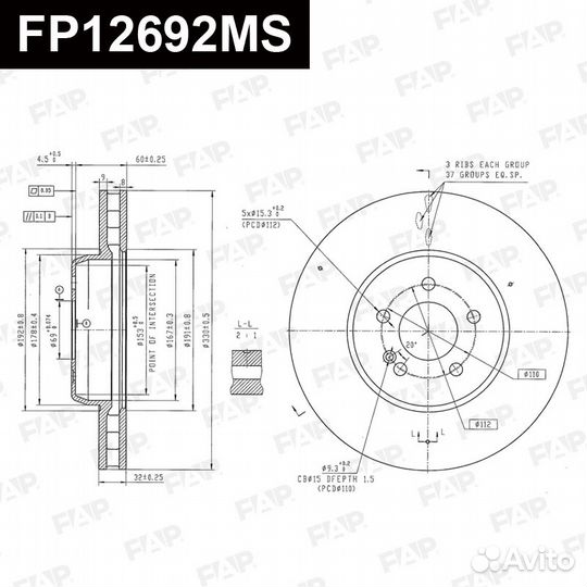 Диск тормозной FP12692MS FAP Россия