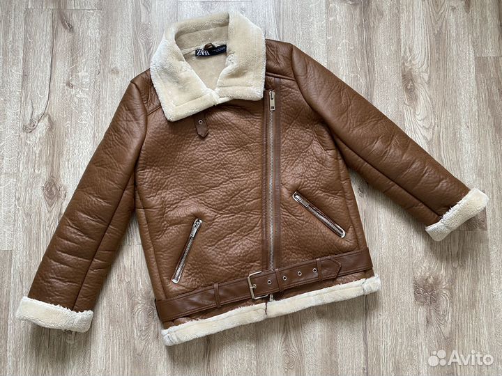 Дубленка авиатор Zara