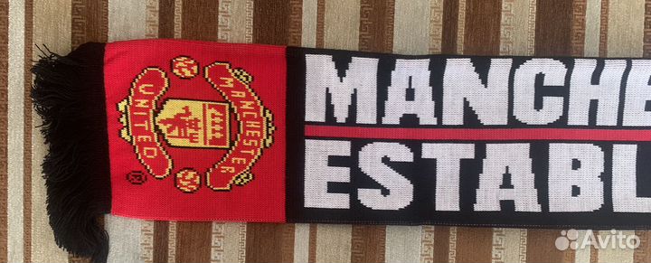 Мужской шарф новый Манчестер Юнайтед мю MU