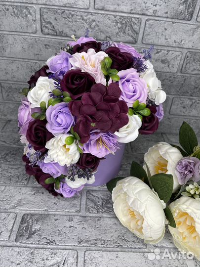 Букет из мыльных роз