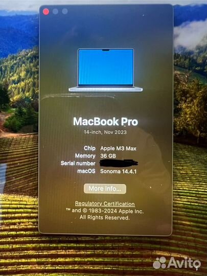 Macbook pro 14 m3 max