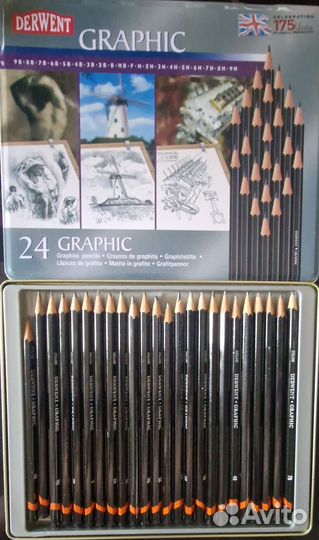 Наборы карандашей Derwent и Faber- Castell