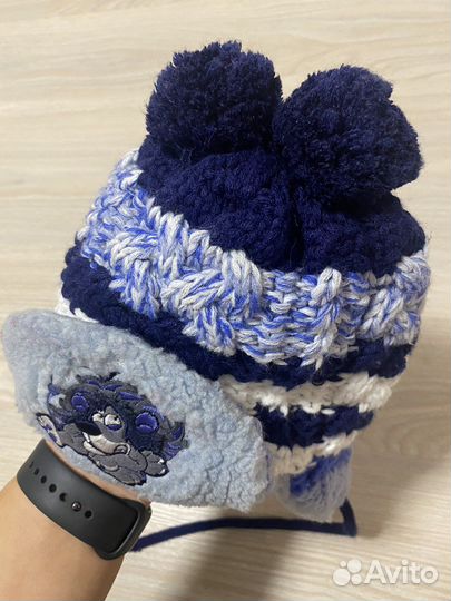 Шапка и шарф комплект зимняя для мальчика