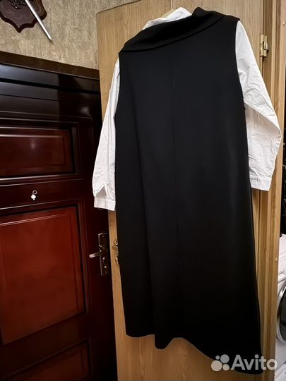 Жилет-накидка, стильный офис, размер овер