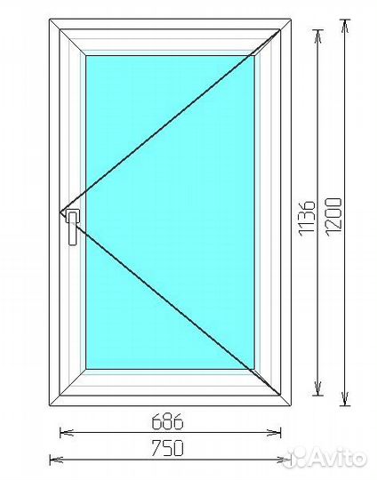 Окно пвх простое