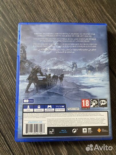 God Of War Ragnarok ps4 диск