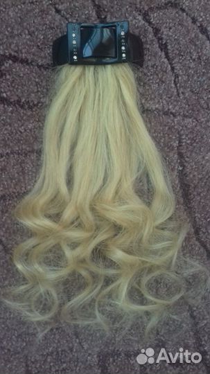 Шиньон - хвост натуральный на заколке