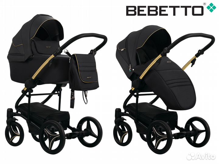 Детская коляска 2 в 1 Bebetto Torino Si SI01 gold