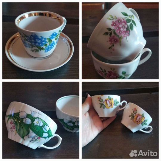 Чашечки СССР Дулево, Городница, Рига, Пролетарий