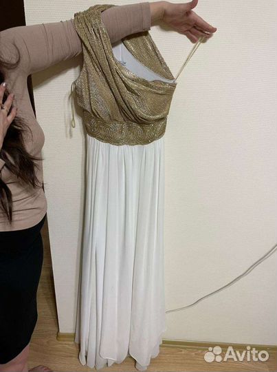 Вечернее платье на 1 плечо, в греческом стиле